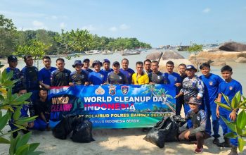 Polres Basel Gelar Aksi Bersih Pantai Peringati World Cleanup Day 2025