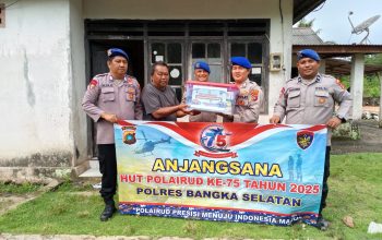 Sat Polairud Polres Basel Gelar Anjangsana ke Purnawirawan Polri di Desa Rias