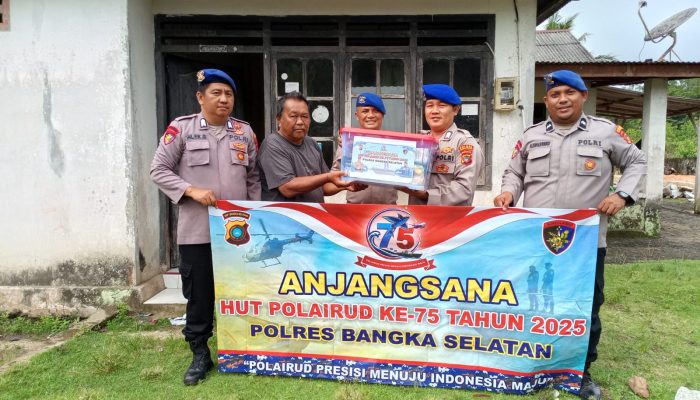 Sat Polairud Polres Basel Gelar Anjangsana ke Purnawirawan Polri di Desa Rias