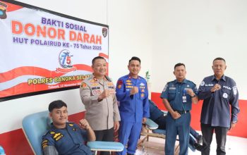 Sat Polairud Polres Bangka Selatan Gelar Donor Darah Sambut HUT Polairud ke-75