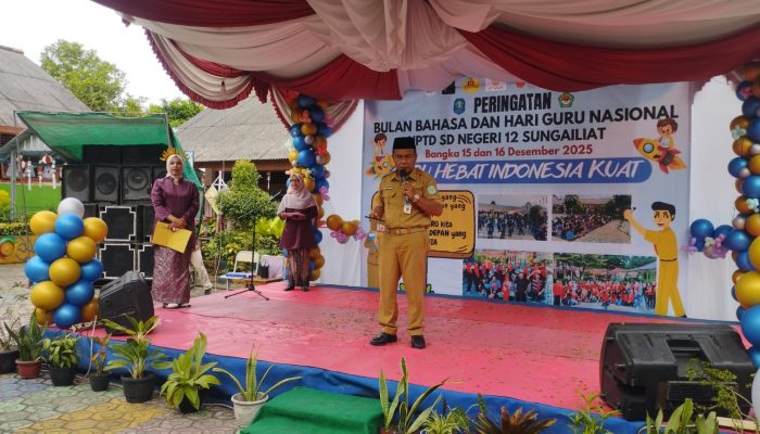 SDN 12 Sungailiat Meriahkan Bulan Bahasa dan Hari Guru Nasional