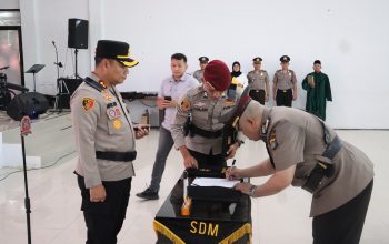 Polres Bangka Selatan Gelar Sertijab Wakapolres dan Kapolsek Payung