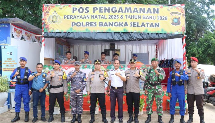 Kapolres Basel Tinjau Pos Pam dan Pantau Pelabuhan Sadai Jelang Puncak Mudik Nataru