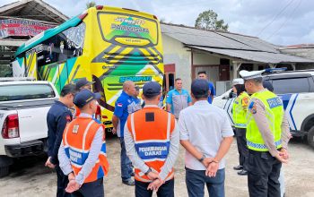 Sat Lantas Polres Basel Gelar Ramp Check Angkutan Umum Jelang Long Weekend Imlek 2026