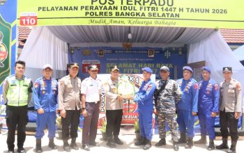 Kapolres Bangka Selatan Cek Kesiapan Pos Terpadu Sadai, Pastikan Pengamanan Mudik Optimal