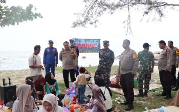 Polres Bangka Selatan Siagakan Puluhan Personel Amankan Destinasi Wisata Saat Libur Lebaran