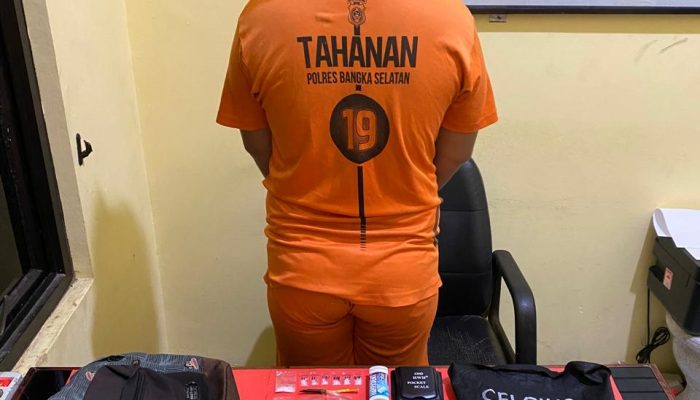 Nekad Jual Barang Haram, Pria 21 Tahun Ditangkap di Hotel Toboali, Polisi Sita Sabu 3,15 Gram